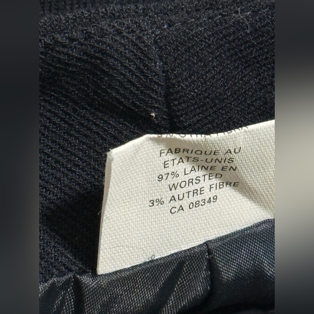Lauren Ralph Lauren Size 8P Navy Blue Worsted Wool Midi Pencil Skirt Pockets - Picture 10 of 12